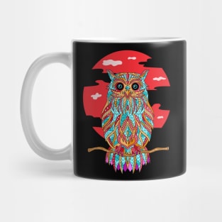 Owl in the Blood Moon Mug